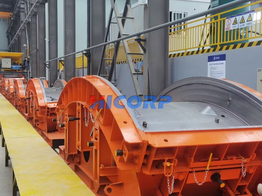 Wind power concrete tower bobbin mold and production line